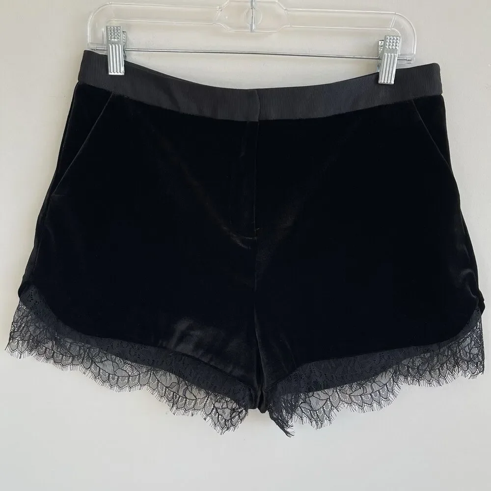 Topshop black velvet